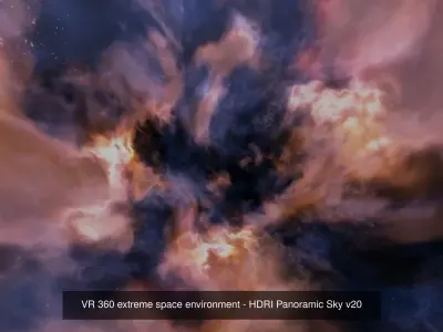 Violet Space Lights Collection 3D Model Pack