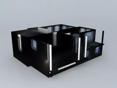 Two store house project Free 3D model