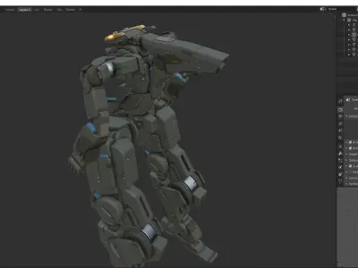scifi-model555 robot 3D model