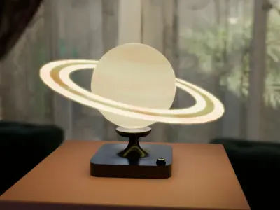Saturn tabletop light 3D model
