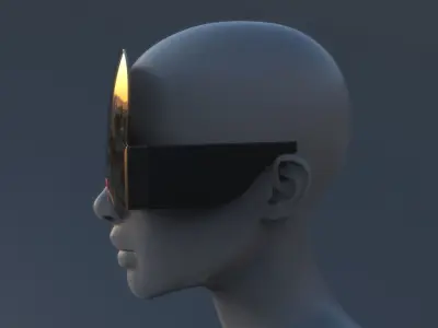 KENZO style fashion sci fi glasses  3D model