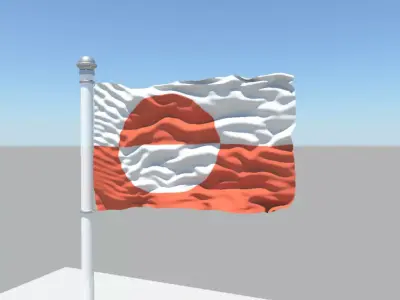Greenland flag 3D model