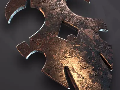 Medieval Silver Skull Pendant  3D print model