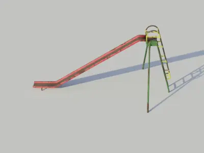 Playground Slide - Low-poly PBR Low-poly 3D model