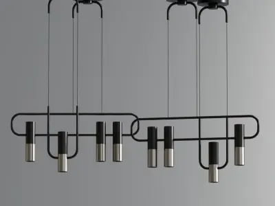 Modern Led Suspension Collection 3D model