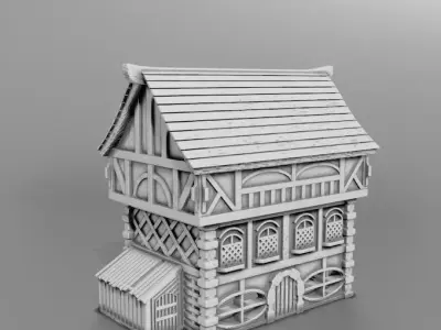 medieval house 3D print model