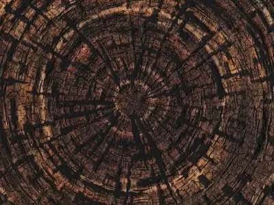 Charred Burnt Wood Bark PBR Seamless Texture