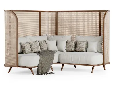 Corner garden sofa HLS high back  3D model