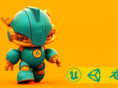 ROBO G-10  Rigged for Unreal Engine - Unity - MIXAMO 3D model