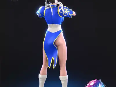 ChunLi Street Fighter Statues Figurines stl printable 3D print model