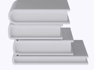 Set of 4 book covers  3D print model