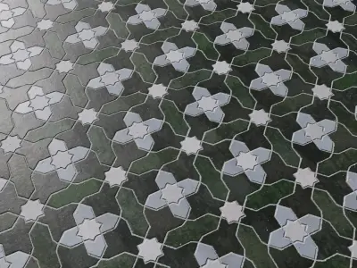 Tile Moroccan Zellige Mosaic Set 01 Texture