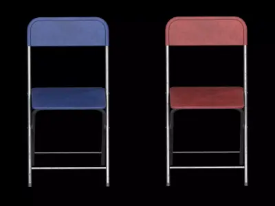  Folding Chair 01 Low-poly 3D model