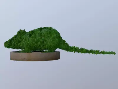 Giant Rat Topiary Sculpture 3D model