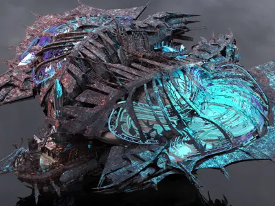 Deep Sea Stealth Ship 1 3D model