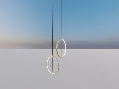 Modern circular lamp 3D model