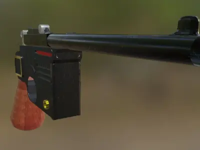 C96-Pistol gun with light Free 3D model