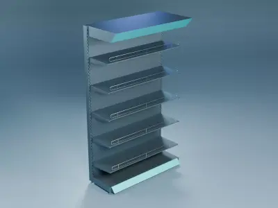 Modern Display Shelf for Supermarkets Low-poly 3D model