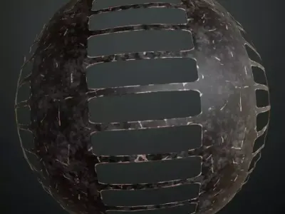 Dark Geometric Arabesque Grille PBR SEAMLESS Texture purchase