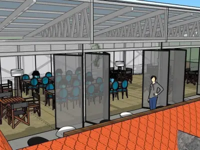 Summer roof terrace 3D model