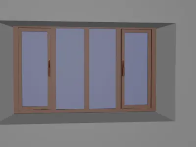 Window on wall Free low-poly 3D model
