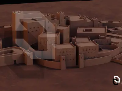 Al-Turaif UNESCO world heritage -INTACT Low-poly 3D model