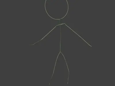 Neon Glow-stick Dance - Mesmerizing 3D Model and Animation 3D model