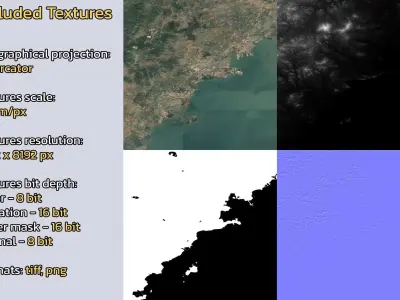 Huludao China City Landscape 3D Model 3D model