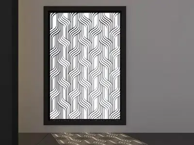 3d screen geometric pattern Low-poly 3D model