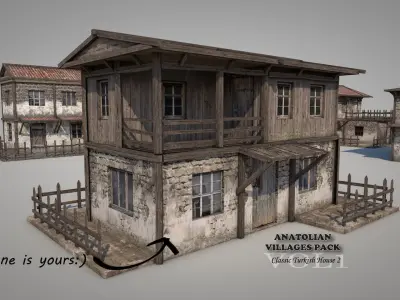 Anatolian Village House 2 Low-poly 3D model