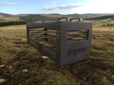 Small dinosaur cage low-poly 3d model Low-poly 3D model