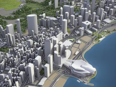 Hong Kong - Shenzhen 3D Model Pack