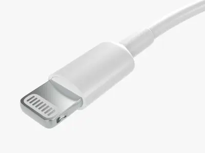 White Lightning cable double sided 3D model