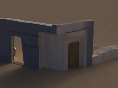 Set 1 Cantina main Entrance Outside 1-6 scale Hottoys 3D print model