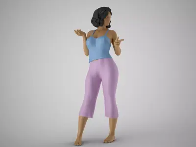 Girl Among two Choices 3D print model