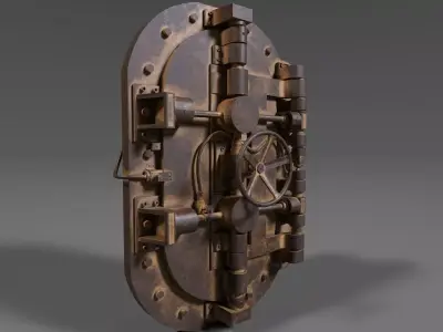 Industrial  Heavy Door  3D model