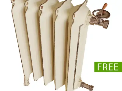 Retro radiator Free 3D model
