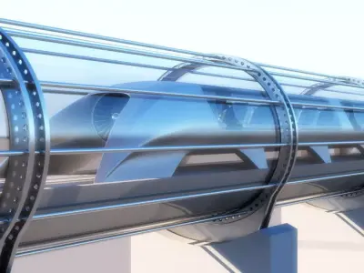 Hyperloop transport 3d model - Vray realistic 3D model