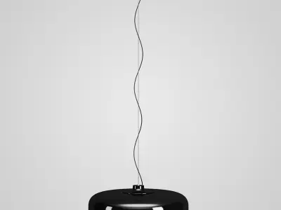 Black Hanging Lamp 07 3D model