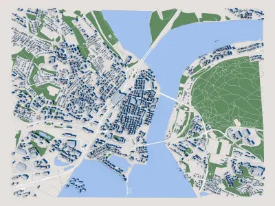 Rovaniemi City Finland 3D model