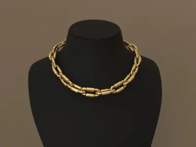Tiffany Pipe Model Graduated Necklace or chain link 3D print model