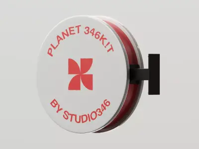 Wall Mounted Signage 3D model