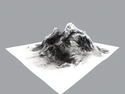 mountain Low-poly 3D model 16