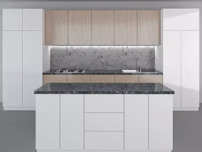 modern kitchen vol1 3D model