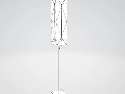 Modern Two Piece Paper Lamp Set - 9 Formats Free 3D model