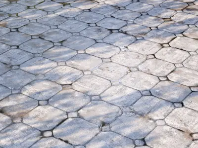 Mrf Wet Pavement Set03 Free low-poly 3D model