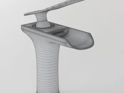 Waterfall single handle basin faucet 3D model