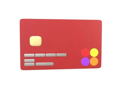 Cartoon Credit Card v2 003 Low-poly 3D model