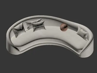 modern sofa chair  3D model