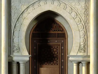  arabic exterior facade element set 806 3D model